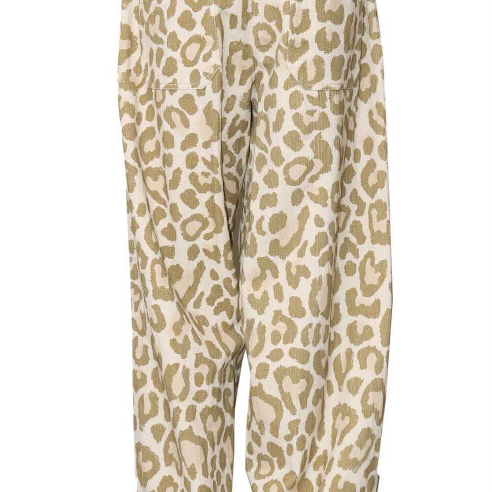 Free People We The Free Jordy Leopard High-Rise Straight Pants S - Picture 5 of 6